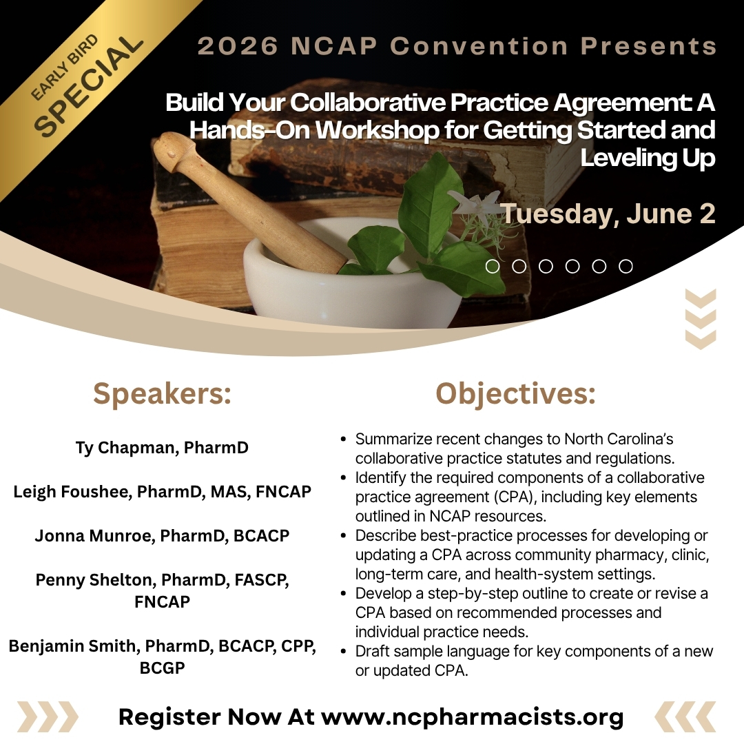 NC Association of Pharmacists tweet media