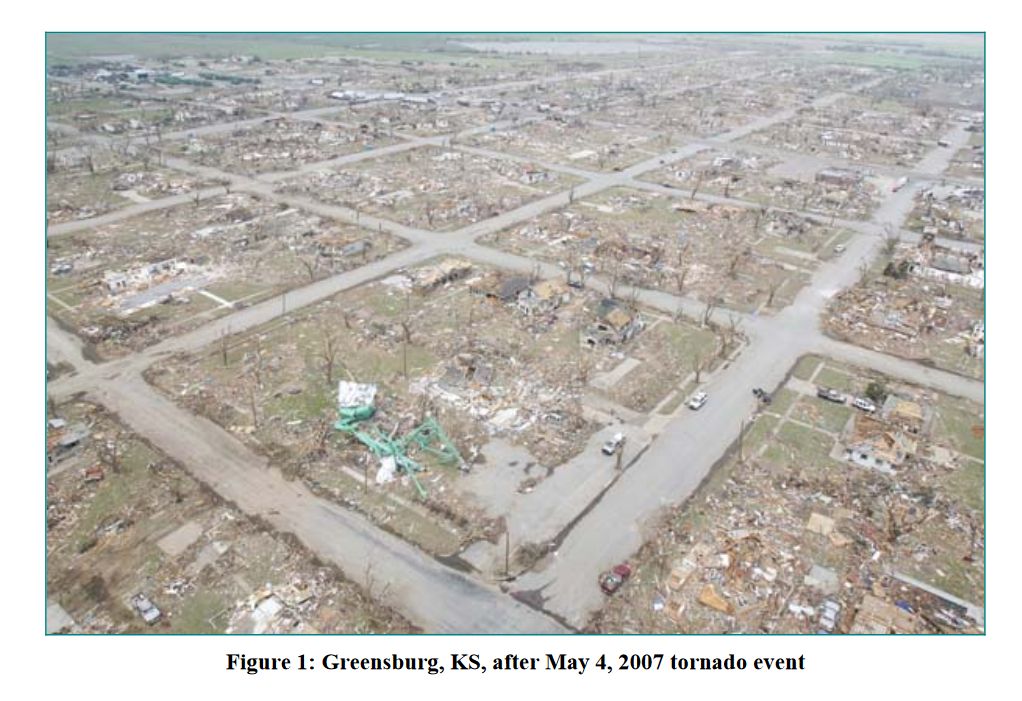 tornado_talk's tweet image. Greensburg, KS EF5 #Tornado – May 4, 2007!

The tornado destroyed nearly 95 percent of Greensburg, with a maximum width of 1.7 miles and a path length of 25.8 miles. Eleven people were killed and 63 were injured, despite advance warning.

A total of 961 homes and businesses were