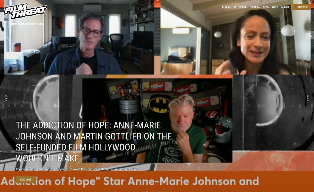 FilmThreat's tweet image. "...making the festival rounds to strong responses..." Anne-Marie Johnson and Martin Gottlieb on The Addiction Of Hope; the self-funded film Hollywood wouldn't make.
filmthreat.com/interviews/the… #SupportIndieFilm #TheAddictionOfHope #Drama