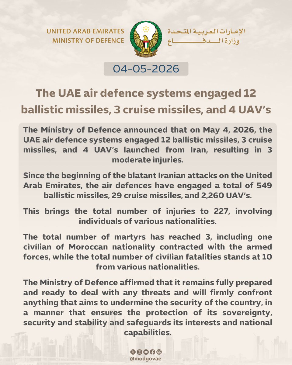 وزارة الدفاع |MOD UAE tweet media