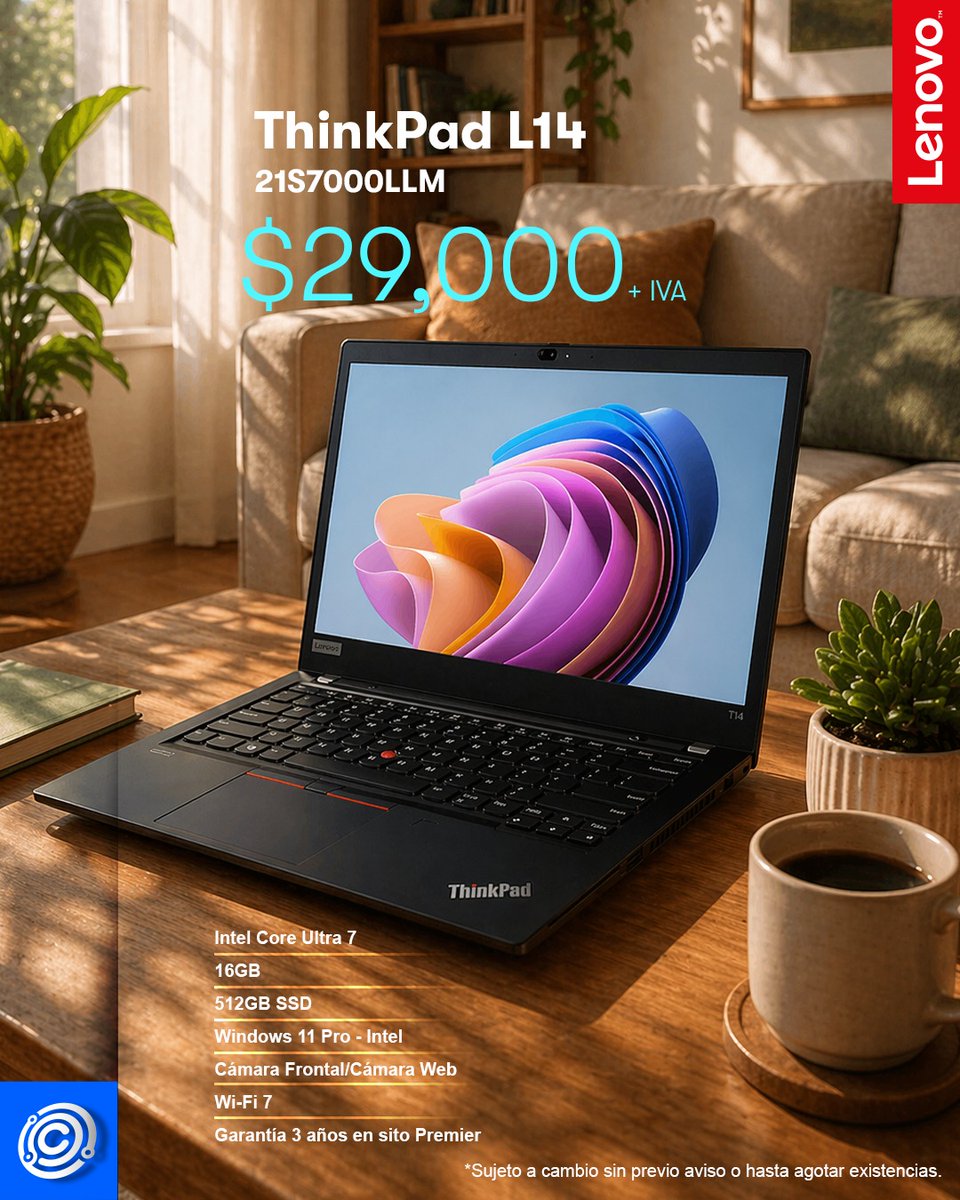 Crece_IT's tweet photo. Potencia, movilidad y rendimiento en un solo equipo 💻⚡
El Lenovo ThinkPad L14 está listo para el trabajo real.

📞 (33) 3818-6800
🌐 https://t.co/miovT3rUq4

#LenovoThinkPad #CreceIT #Productividad https://t.co/BgXrICIDti