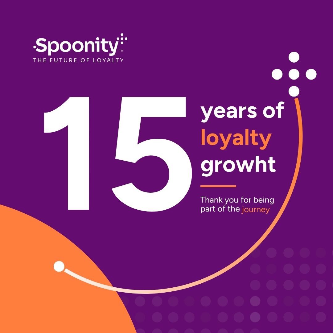 SpoonityInc's tweet photo. 15 years ago, it began with a dot. Today, we turn customers into Ambassadors in 20+ countries. Thanks for joining our data-driven journey! 🚀 The Future of Loyalty is here. 
#Spoonity15 #TheFutureOfLoyalty https://t.co/cLMP7PvRVy