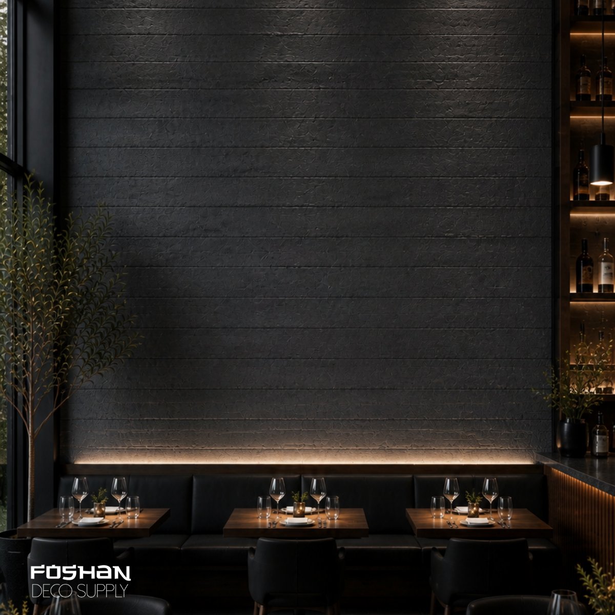 FoshanDecSupply's tweet image. Textura tipo concreto + modulación lineal = un muro con carácter.

El Wood Concrete Board permite crear atmósferas sofisticadas con una instalación práctica y limpia.
 #ArquitecturaInterior #Restaurantes #Interiorismo