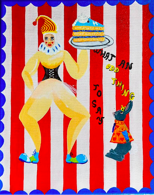 msabine900's tweet image. #AnudariChinzorig #Mongolia
Anudari Chinzorig 
LET EM EAT CAKE, 2025 
Acrylic on canvas