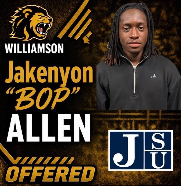 WHYNOTWHS's tweet image. 🚨🚨🚨 MAJOR MOVE 🚨🚨🚨
Thank you @GoJSUTigersFB for offering 4 Williamson Lions 🦁🔥

Allen | Lett McDonald | Broom 

PROGRAM SHOWING UP.
PROCESS WORKING.
#WhyNotWilliamson 
#WilliamsonFootball #TheeILove
