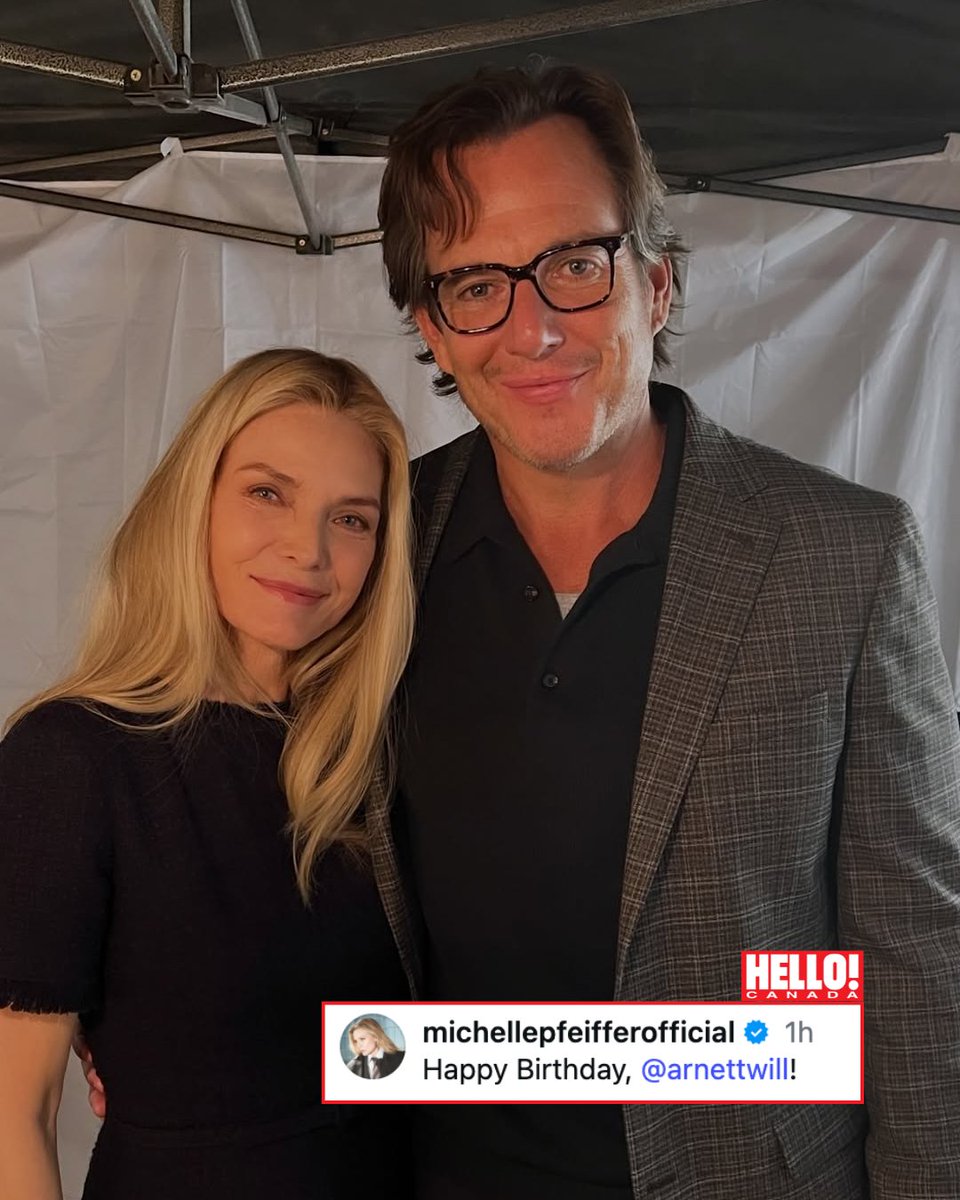 HelloCanada's tweet image. Happy birthday Will Arnett! The actor's friend and co-star Michelle Pfeiffer celebrated the occasion by sharing a sweet photo of the pair together 💛 The iconic Canadian comedian turns 56 today 🎉 

📸 : #MichellePfeiffer
#WillArnett #Birthday