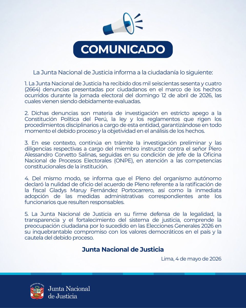 Junta Nacional de Justicia tweet media