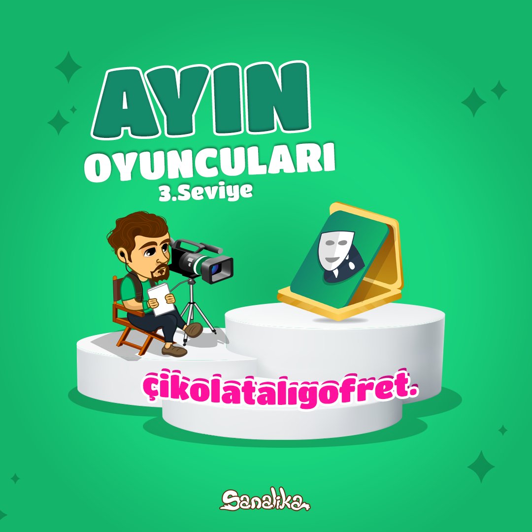 Sanalika's tweet image. Tebrikler! 🎉

Ayın Kız Oyuncusu çikolatalıgofret. oluyor ve Altın Plaketin sahibi oluyor!

Kendisini tebrik eder, başarılarının devamını dileriz. 🎭

Bu süreçte emek veren tüm oyuncularımıza teşekkür eder, yeni ayda herkese başarılar dileriz!
#gala #tören #sanalika