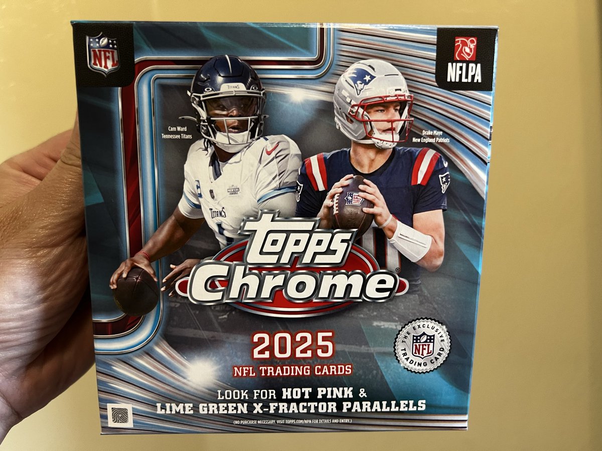 JohnnyRipsCards's tweet photo. The Last Topps Chrome Football Mega on the shelf. @CardPurchaser . Case hit below. https://t.co/WHXKVYxN8w