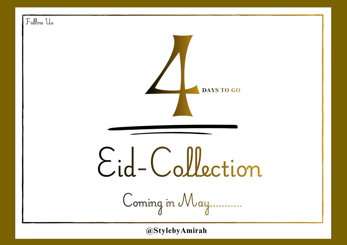 stylebyAmirah's tweet image. At this poin, we’re not just counting down.
We’re building a moment.
4 days until everything changes.
#Eidcollection