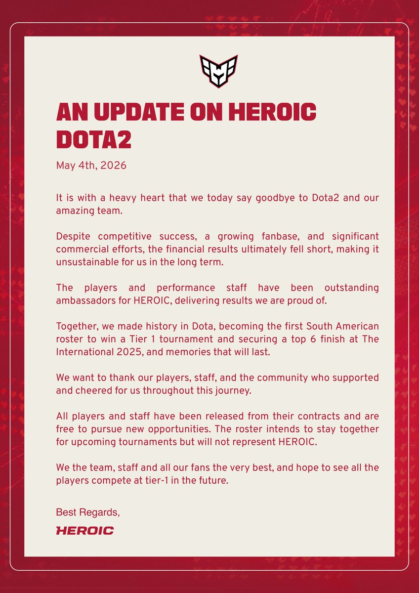 HEROIC Dota 2 tweet media