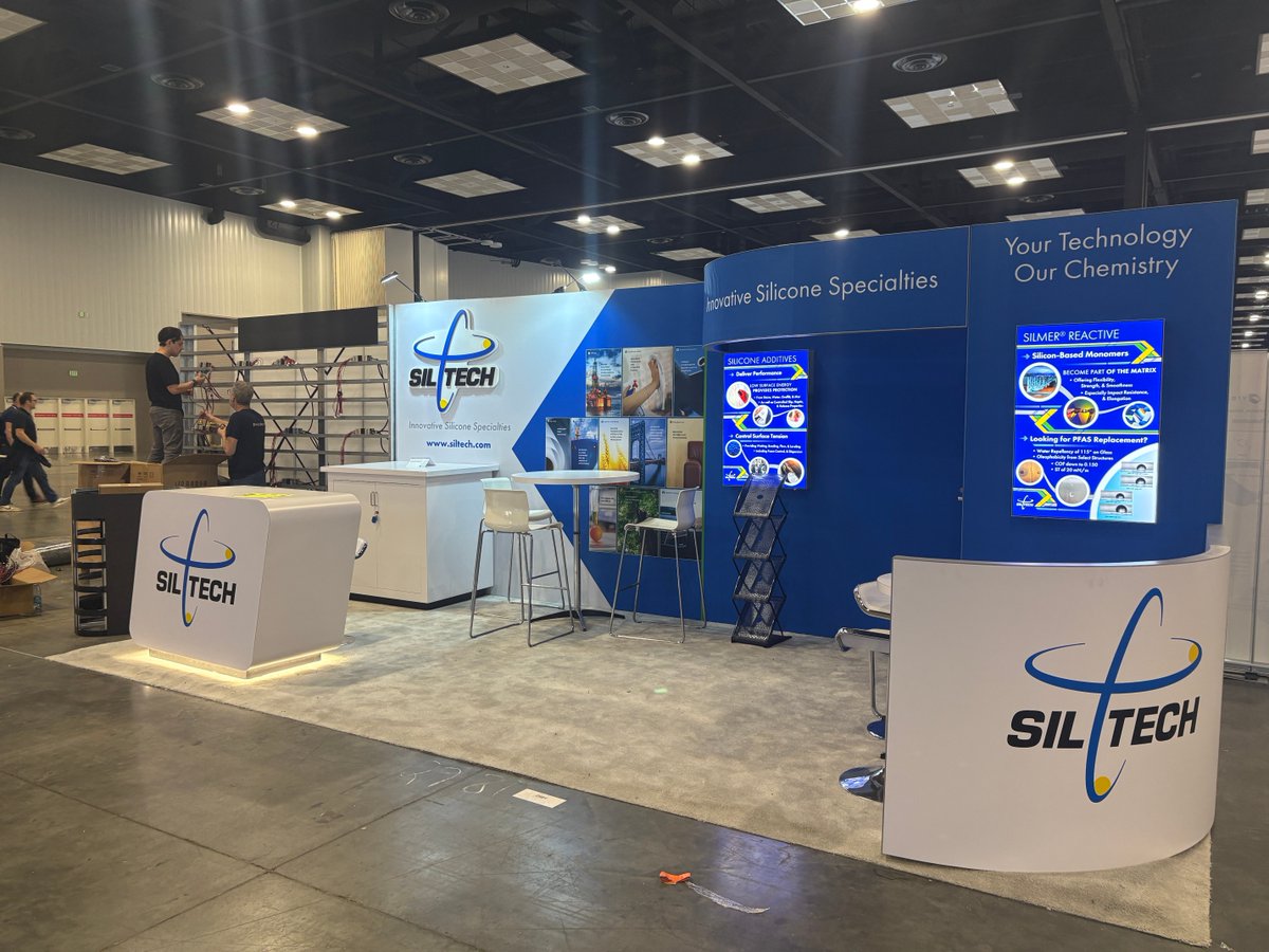 SiltechCorp's tweet image. Our #Coatings team has arrived in Indianapolis for #ACS2026!

They’re putting the final touches on the booth as we get ready for the show floor to open. Be sure to stop by Booth 2981 to connect with the team and learn more about our specialty silicone solutions.