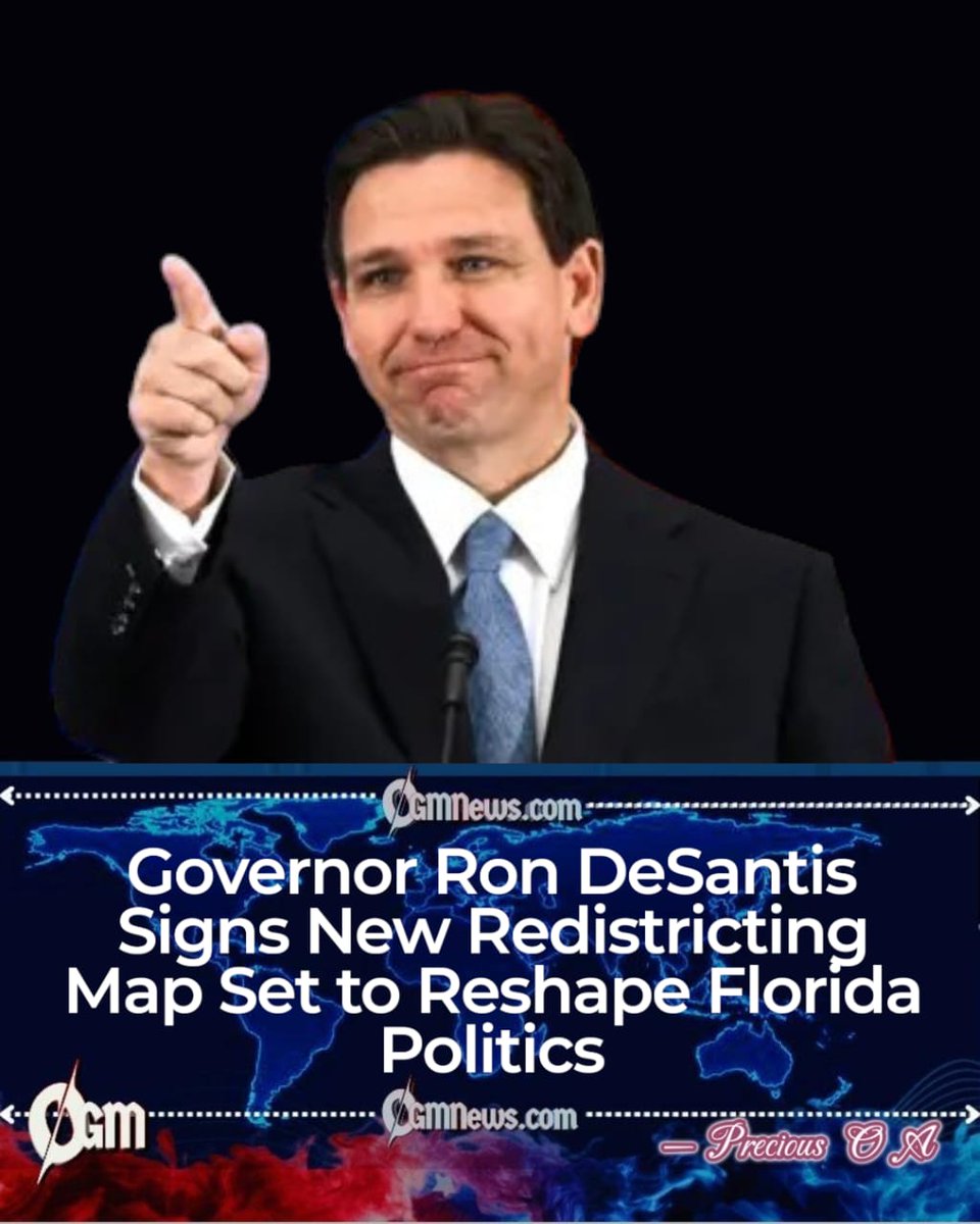 OGM_News's tweet image. Governor Ron DeSantis has signed a new congressional map into law, sparking debate over representation and fairness while setting the stage for potential Republican gains across Florida.
#GovernorRonDeSantis #FloridaNews #Redistricting #USPolitics #ElectionMap #Government