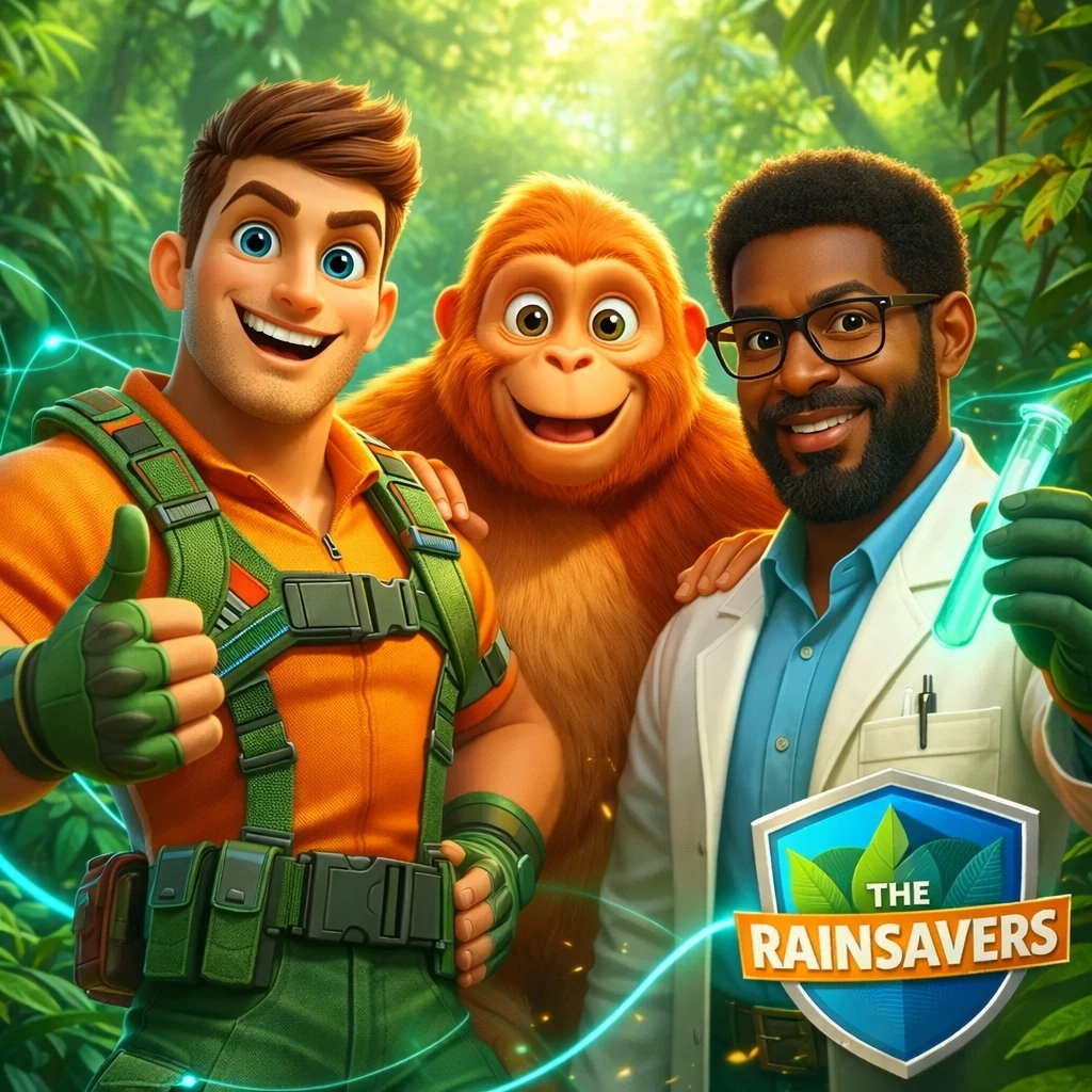therainsavers's tweet image. Meet the crew standing between the Amazon and total destruction! 🌿 

From Primal's strength to Dr. Mubari’s genius and Alpha’s heart, they’re ready for the evil regime! 💪🐒

Join the adventure: rainsavers.com

#TheRainsavers #EcoHeroes #Amazon #Adventure