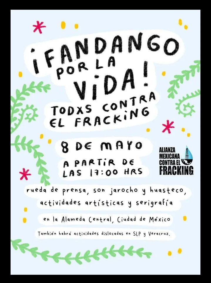 auroratlalpan's tweet photo. Por los daños ambientales, fugas de metano, contaminación del agua, alteración de ecosistemas, aumenta sismos, ruido y contaminación del aire de las zonas etc. etc. No al fracking (fracturas hidráulicas) @NoFrackingMx #DefensaDelTerritorio #cemda https://t.co/pjW21Apmum https://t.co/sgo5MOIYbN