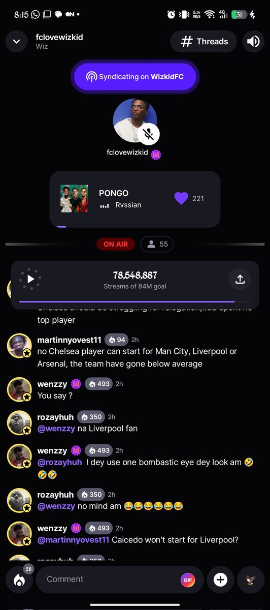 Wizkid Fc - Stationhead tweet media