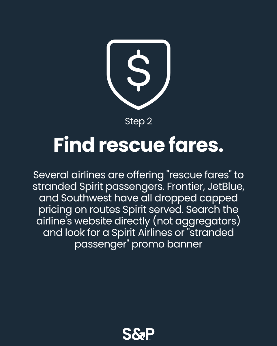 shipandplay_'s tweet photo. Spirit Airlines shut down for good on May 2. ❌ ✈️

If you had a flight booked, swipe to see what actions you should take immediately.  

Save this and send it to anyone you know with a Spirit booking this month.

#travelnews #spiritairlines #travelhelp #travelhack https://t.co/NlUUkbJ6PF