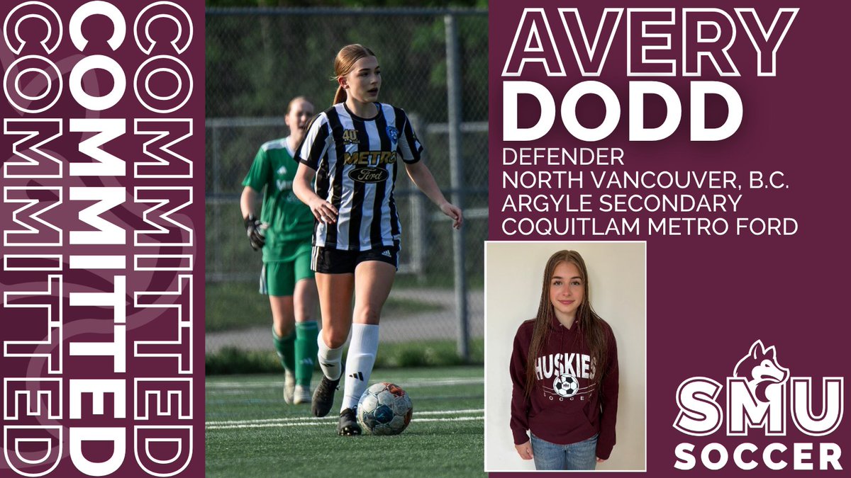 SMUHuskies's tweet photo. Saint Mary's Huskies women's soccer head coach Marisa Colzie is pleased to announce the commitment of defender Avery Dodd for the 2026 season.

Full release: https://t.co/1nkb2tSeiS https://t.co/p6X8qmz2E8