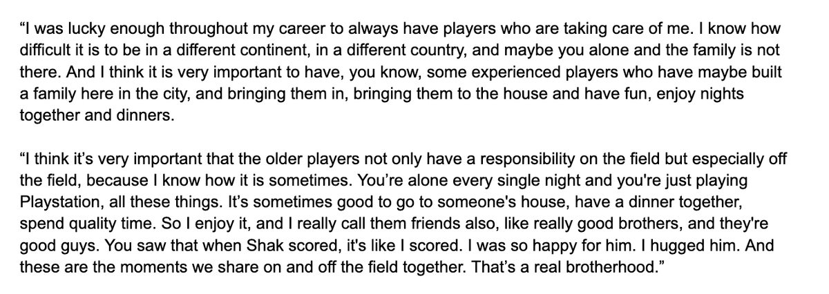 Jacob_Shames's tweet photo. Wanted to highlight this from Hany Mukhtar today in response to @valairshabilla's question about his relationship with youngers players like Shak Mohammed, Ahmed Qasem and Maxwell Woledzi, who have called him a "big brother" figure: https://t.co/cyweRAtjph