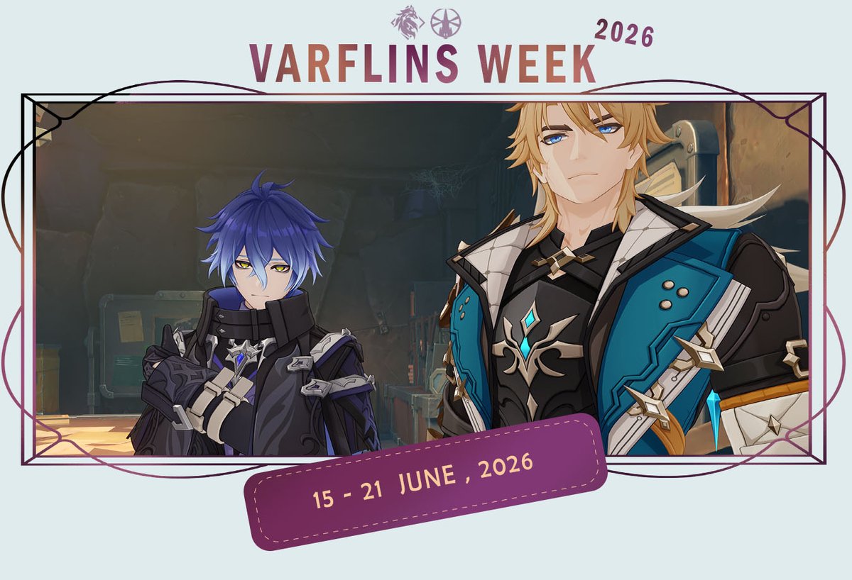 VarflinsWeek26's tweet photo. 【#VarFlinsWeek 🕯️⚔️】

What if you miss posting during the event week?
No worries - you can still share your works afterward.

Late submissions accepted until July 5th, 2026!

#varflins #knightlight https://t.co/wPj1VgmUQi