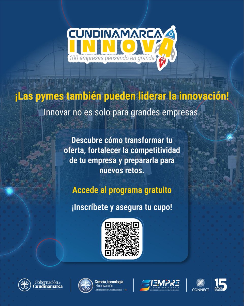 SecCTeICundi's tweet photo. Muchas pymes creen que innovar requiere grandes presupuestos o que se necesita una gran idea para empezar.

En Cundinamarca Innova hablaremos sobre cómo innovar desde la realidad de una pyme y qué pasos prácticos pueden marcar la diferencia. https://t.co/mXRYLUZUIE