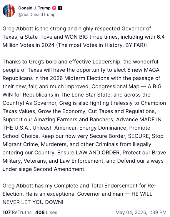 Greg Abbott tweet media