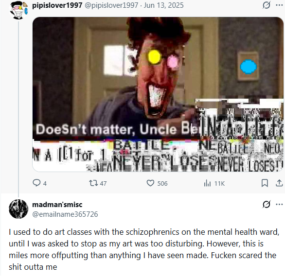 still the Best Reply I've ever gotten since my entire account's conception. Think about it atleast once every week