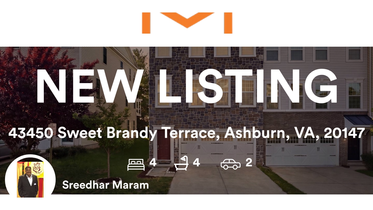 MaramRealty's tweet image. 🛌 4 🛀 4 🚘 2
📍 43450 Sweet Brandy Terrace, Ashburn, VA, 20147

My latest listing on RateMyAgent.
va Broker 0225194304

...
#ratemyagent #realestate #Maram_Realty_LLC