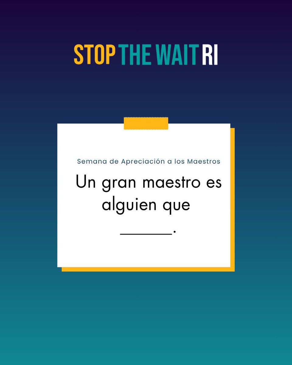 Stop the Wait RI tweet media