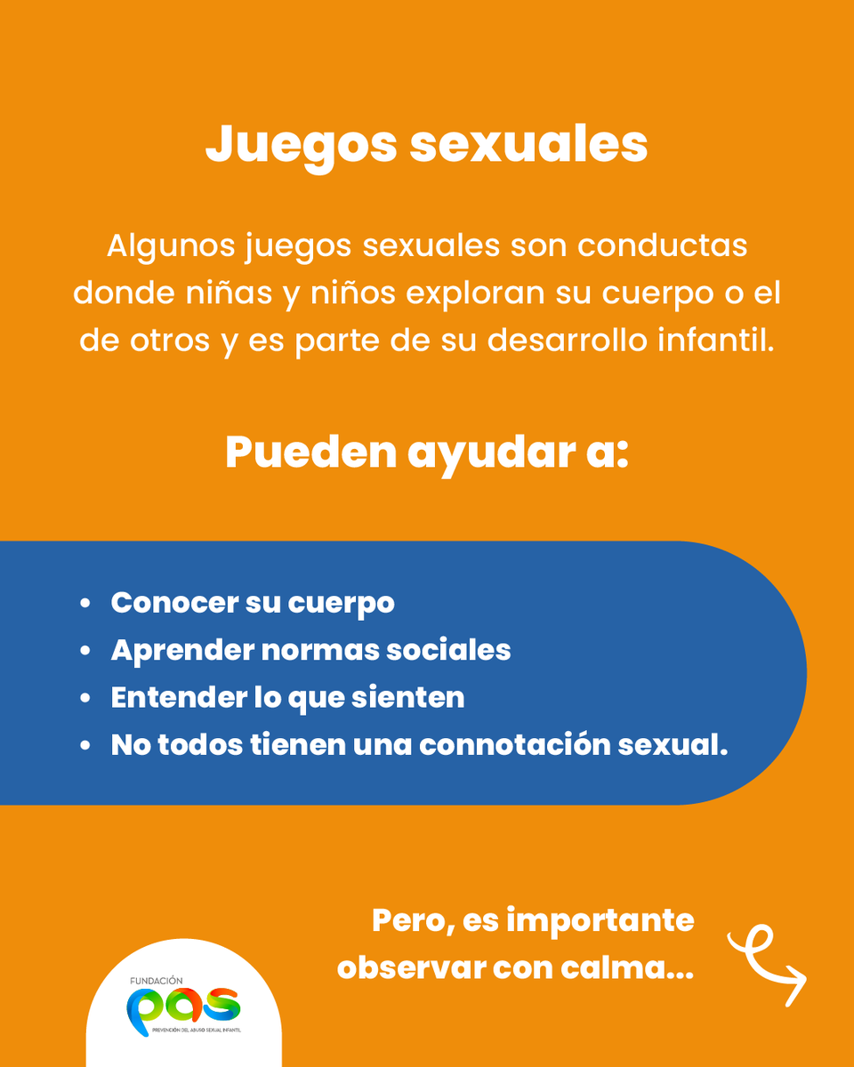 FundacionPAS's tweet photo. 💙 ✨ Los juegos también son una forma en la que niñas y niños aprenden sobre su cuerpo y su entorno.
Como adultos, nuestro papel es observar, acompañar y orientar con calma para ayudarles a entender límites, respeto y cuidado.

#FundaciónPAS #NiñezSegura #InfanciaSegura https://t.co/kXNTEbTeTG