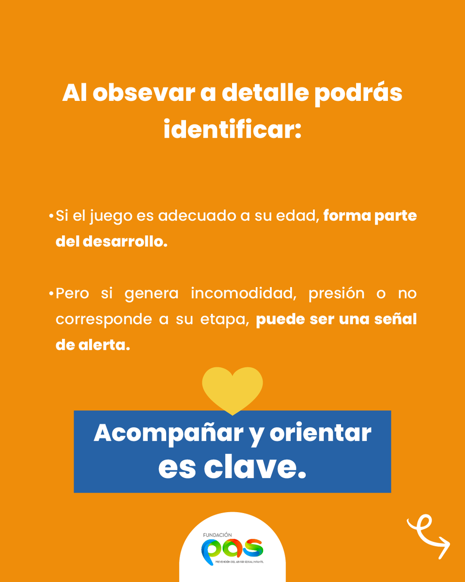 FundacionPAS's tweet photo. 💙 ✨ Los juegos también son una forma en la que niñas y niños aprenden sobre su cuerpo y su entorno.
Como adultos, nuestro papel es observar, acompañar y orientar con calma para ayudarles a entender límites, respeto y cuidado.

#FundaciónPAS #NiñezSegura #InfanciaSegura https://t.co/kXNTEbTeTG