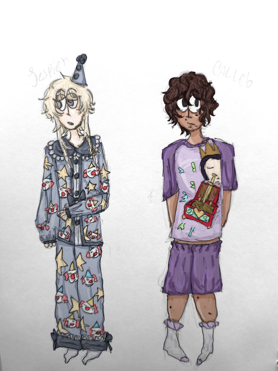 asheee_art's tweet photo. my ocs wearing pajamas https://t.co/7BuCmCFji6