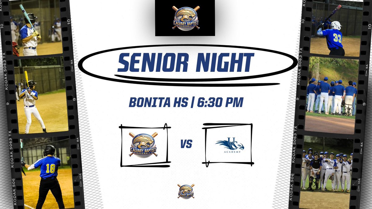 CBSCOUGARS's tweet image. SENIOR NIGHT‼️

Come on out to Bonita High School today, as we celebrate our seniors in their last home game of the regular season 🥳🙌🏼

⚾️ Calvary Baptist 21-1 (11-0) vs United
📍 Bonita HS
⏰ 6:30 PM
📺 GameChanger

#CalBapBaseball #SeniorNight