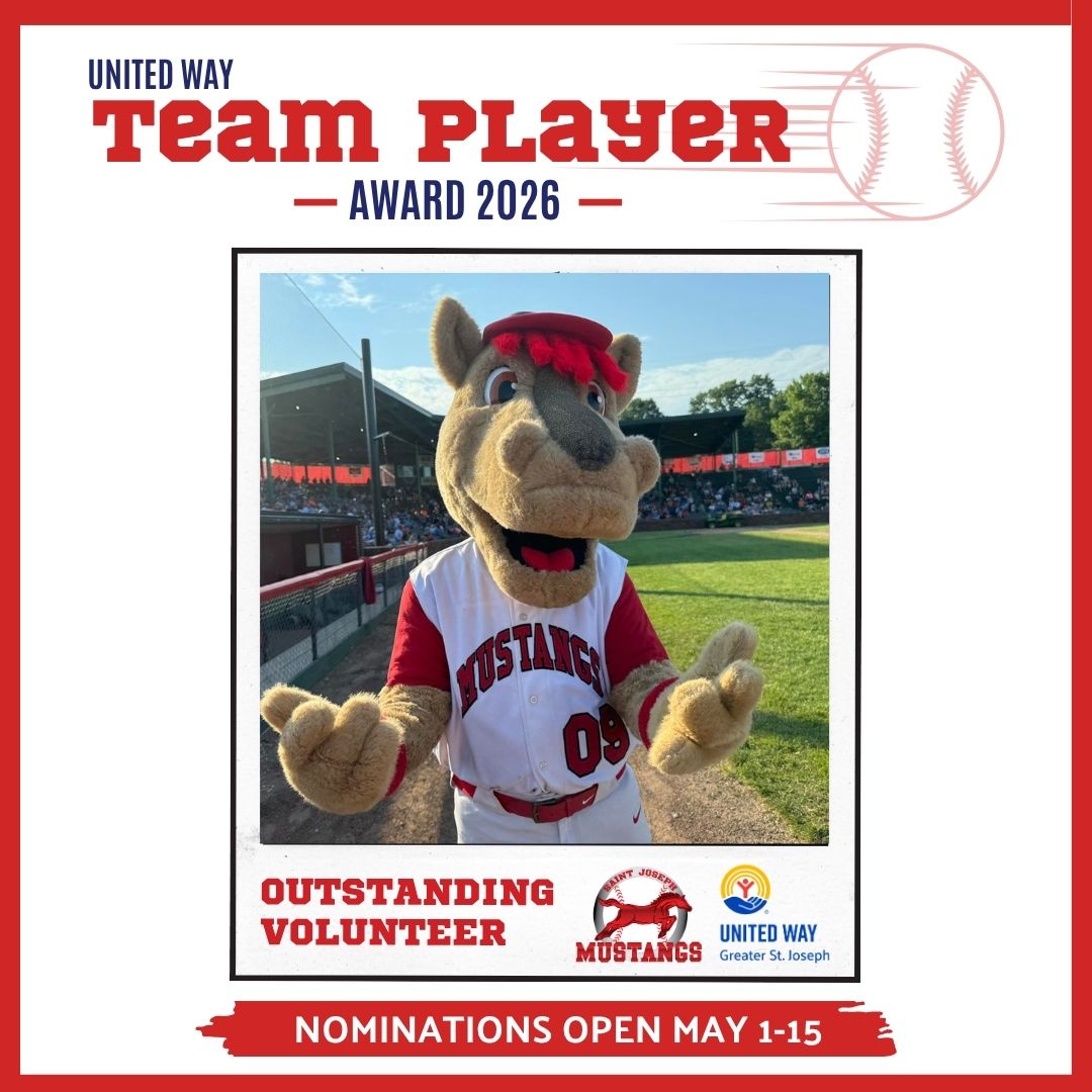 UnitedWayStJoe's tweet photo. Nominations are now OPEN for the 2026 United Way TEAM PLAYER Award! ⚾️

Help us celebrate the volunteers who make our community stronger by going above and beyond every day. ❤

Know someone who deserves the spotlight? Nominate them today!
https://t.co/a9PzbXrnzM https://t.co/wyhDNpPCJj