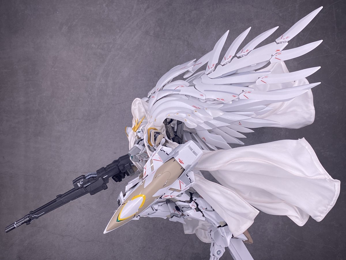 XXXG00YSW's tweet image. GWのガンダムW納め
(●&amp;gt;◡&amp;lt;●) クロークドカスタム・テイクオフ！
#GWはガンダムW #ガンダムW