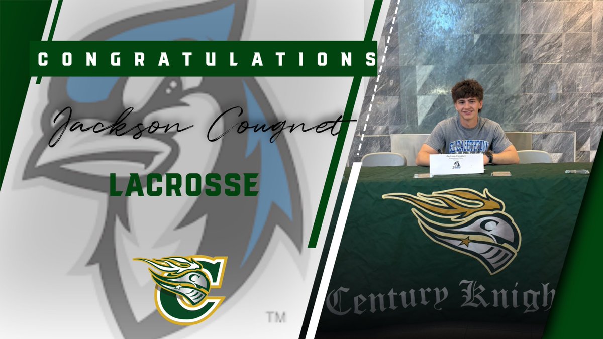 Century_Knights's tweet image. Congratulations, Jackson Cougnet, who will continue his academic and lacrosse career at Elizabethtown College! #GoKnights