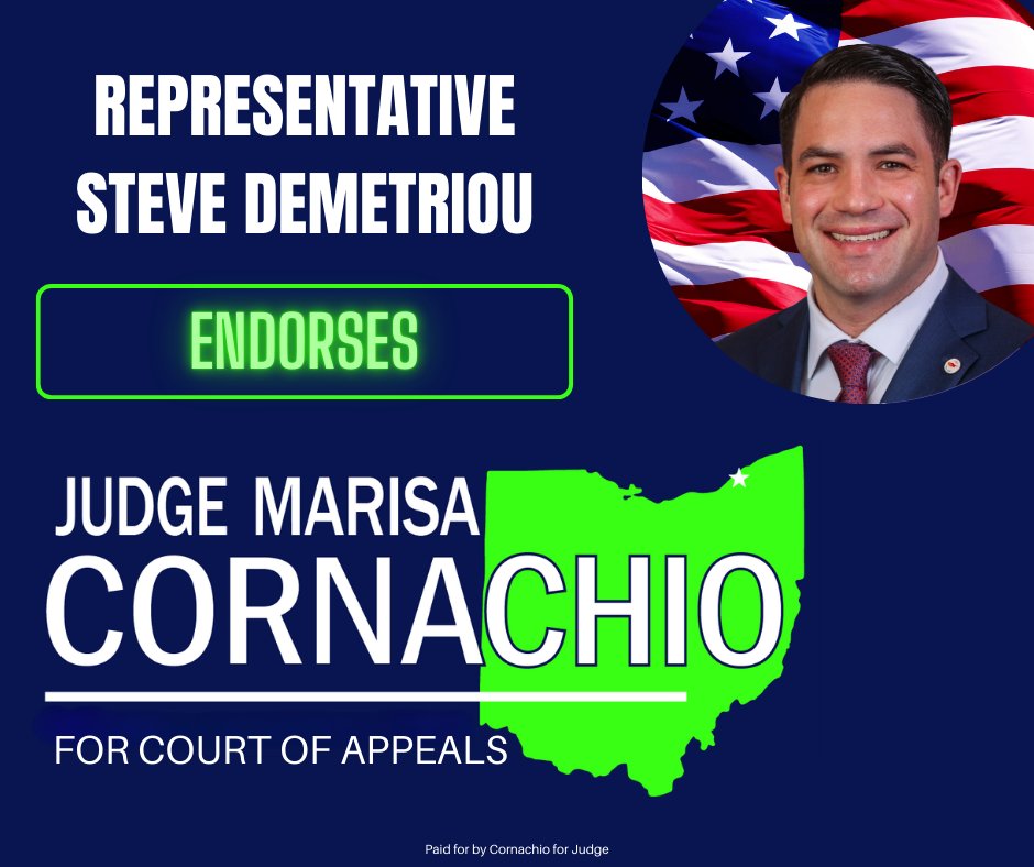 PortageGOP's tweet photo. 🇺🇸 ⚖️ Judge Marisa Cornachio brings experience, integrity, fairness, and steady judgment to the bench.

Judge Marisa Cornachio for Court of Appeals. https://t.co/gFOpq0j1RI