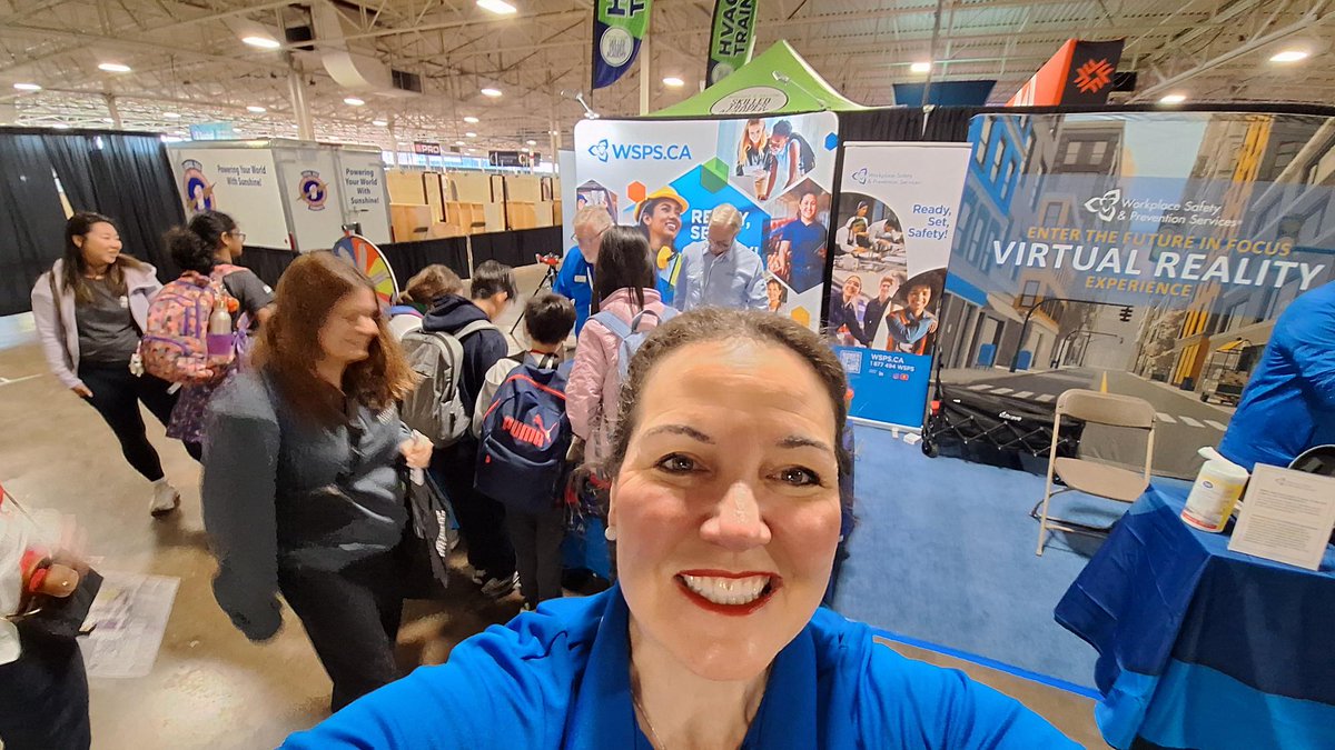 WSPS_NEWS's tweet image. Day 1 of the @skillsontario Competitions is in the books! 

Today, grades 4–8 #students are onsite showing their skills and exploring future #career paths. Our WSPS booth (1656 &amp;amp; 1657) has been buzzing with lineups to try our new VR Young Worker Experience — letting students step