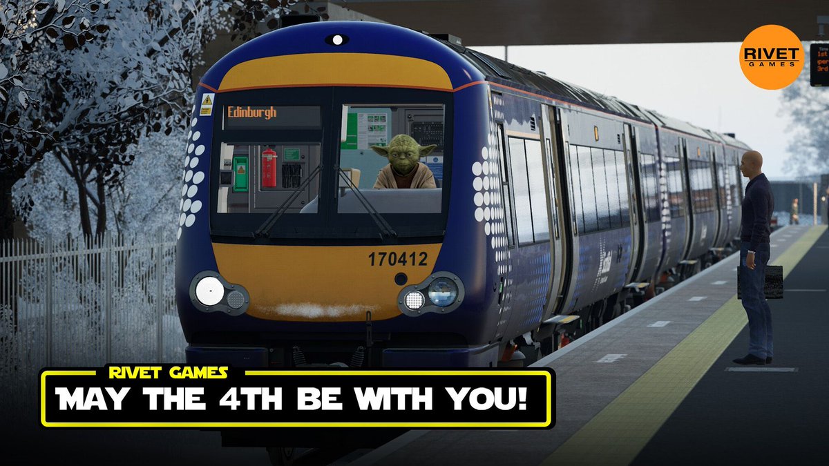 RivetGames's tweet photo. ✴️ May the force be with you! (Although hopefully not in the cab of your commuter train... ^^) https://t.co/KTie3LeYF3