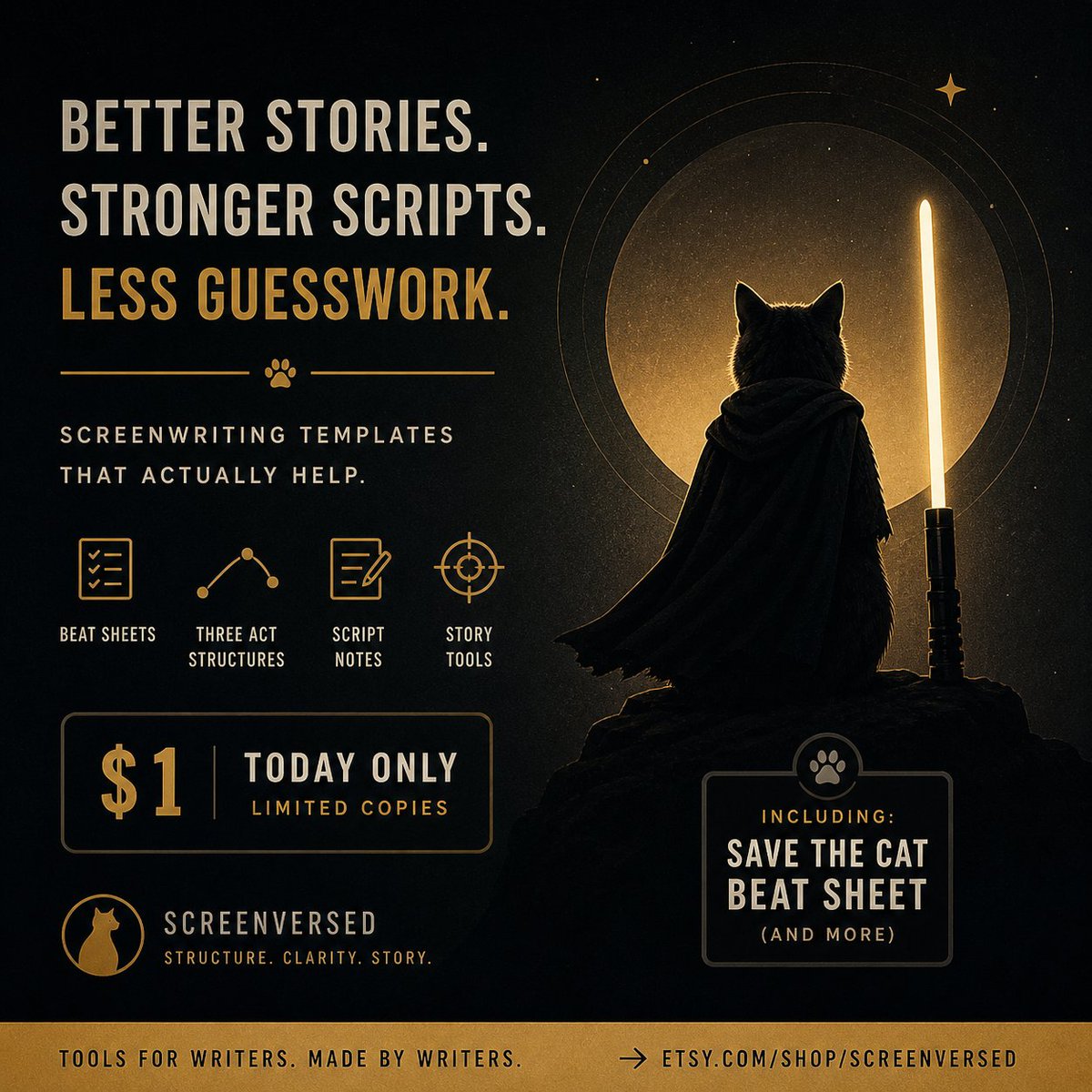 ScreenVersed's tweet photo. @Quenjinn @PosterEscape @PosterSpy @PosterPosse @DisneyPlus @starwars @StarWarsFR May the fourth be with your story. Structure helps more than inspiration. $1 templates today: https://t.co/CsuA9M65v9 https://t.co/BieOVnFyEi