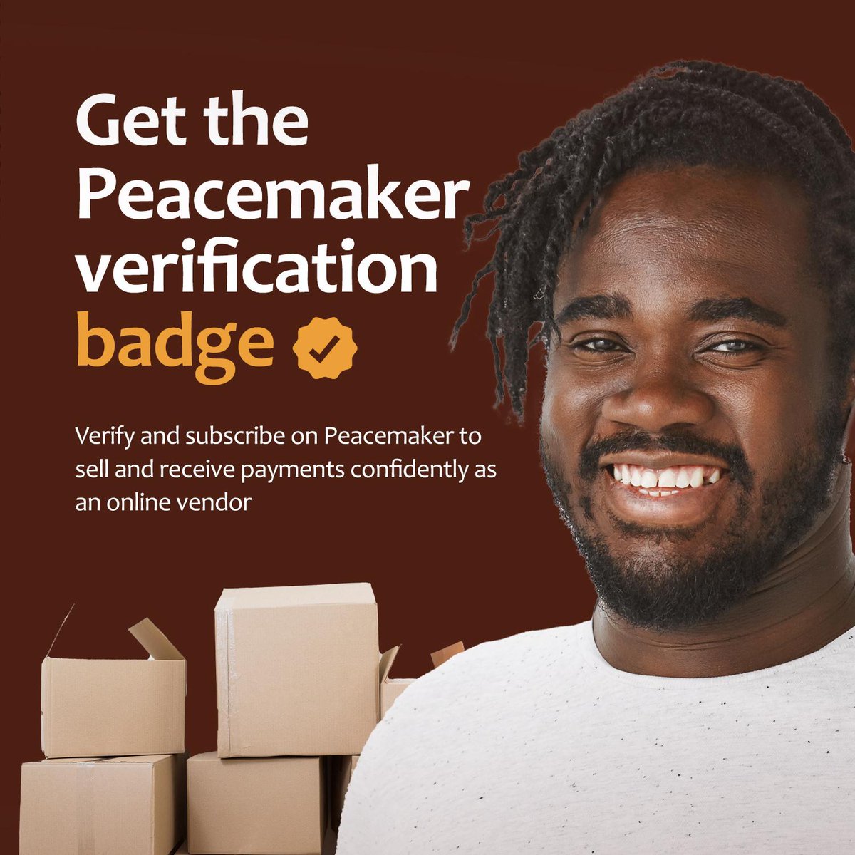 PeaceMakerCash's tweet photo. Vendors — Monday is coming.

Get verified on PeaceMaker tonight. Wake up tomorrow with a badge that closes more sales.

📱 https://t.co/324UeMA2ly

#GhanaVendors #PayInPeace https://t.co/wReLiXImjY