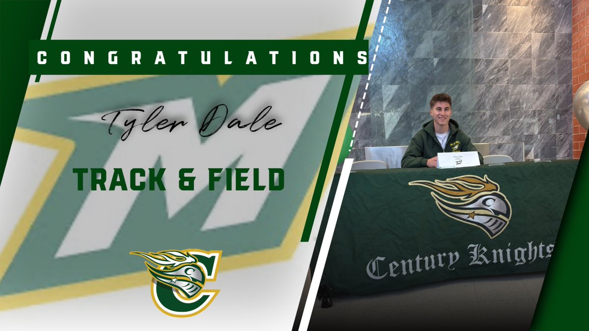 Century_Knights's tweet image. Congratulations, Tyler Dale, who will continue his academic and track &amp;amp; field career at McDaniel College! #GoKnights