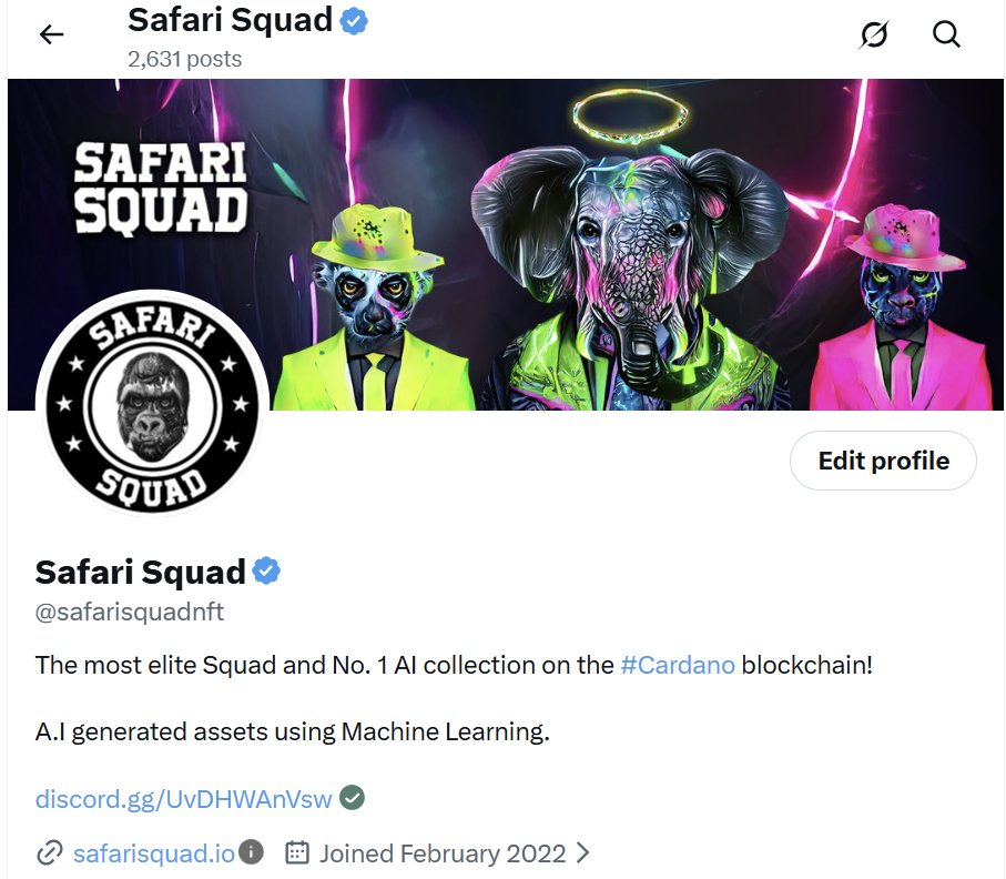 safarisquadnft's tweet photo. Blue Check Mark back ☑️ https://t.co/6HdFygkqQU