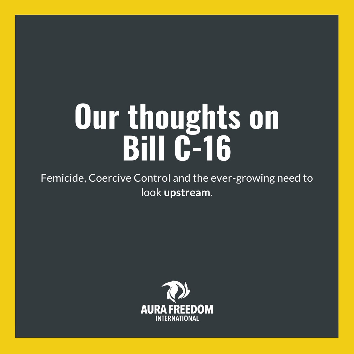 AuraFreedom's tweet photo. Bill C-16 has noble intentions.

Yet, truly meaningful progress to address violence against women and #femicide requires systems-wide approaches that prioritize Primary &amp; Secondary Prevention, tackle root causes, and go beyond punishment.

Our analysis: https://t.co/fbf8zBbdGT https://t.co/gUlaadCd6X