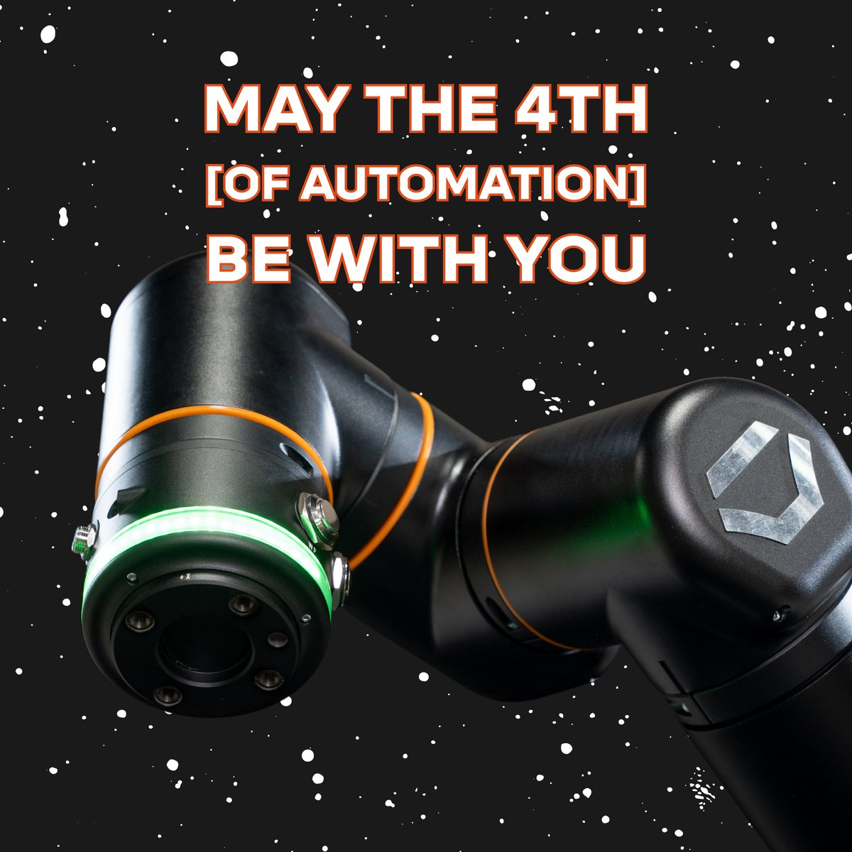 standardbots's tweet photo. Our AI-native robots — easy to use, they are.
No code. Fast setup. Better work.

This is how we meet the manufacturing labor gap head-on: accessible automation that empowers people and strengthens American industry.

So today and every day, may the force of automation be with you.