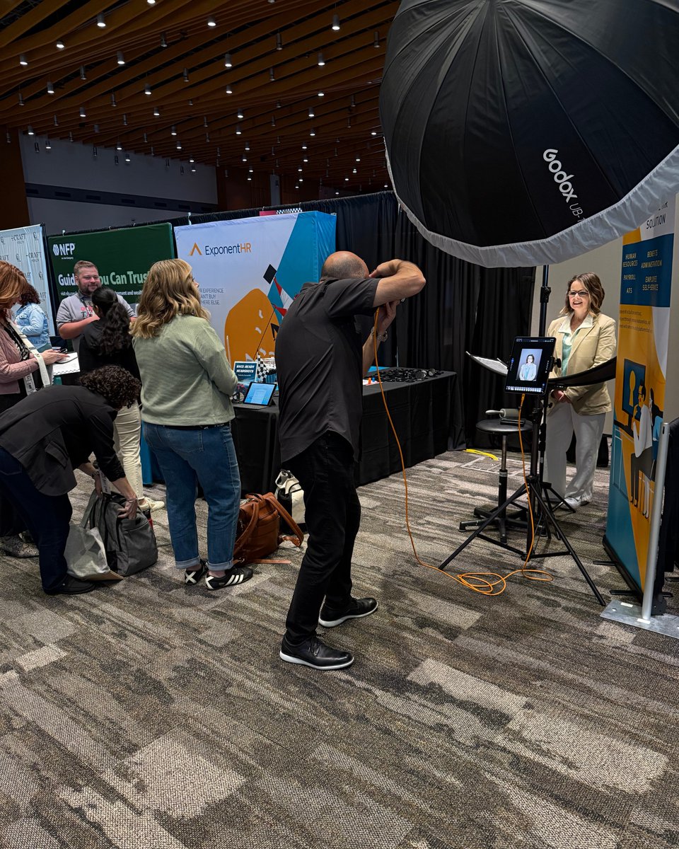 exponenthr's tweet photo. ExponentHR took the driver’s seat as the Professional Headshot Sponsor at the Oklahoma SHRM Conference! 🏎 📸 If you are experiencing any roadblocks with your current HCM software, let's chat. Book a demo with us today: https://t.co/gvBTtPJPgB
#SHRMOK #DriveTotHRive #HRConference https://t.co/bhiiC6mgzT