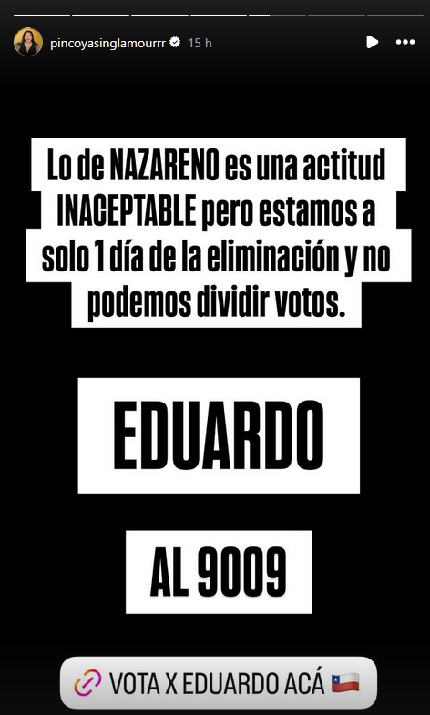 GHCLIPS2026's tweet image. 🔴EL FANDOM DE PINCOYA VA POR EDUARDO🔴
Pese a lo de Nazareno, considerando que faltan horas para la eliminación y tiene sentido no desperdiciar los votos ya enviados. Sinceramente ni idea quién se va hoy entre Eduardo, Danelik o Nazareno...
#GranHermano #GH