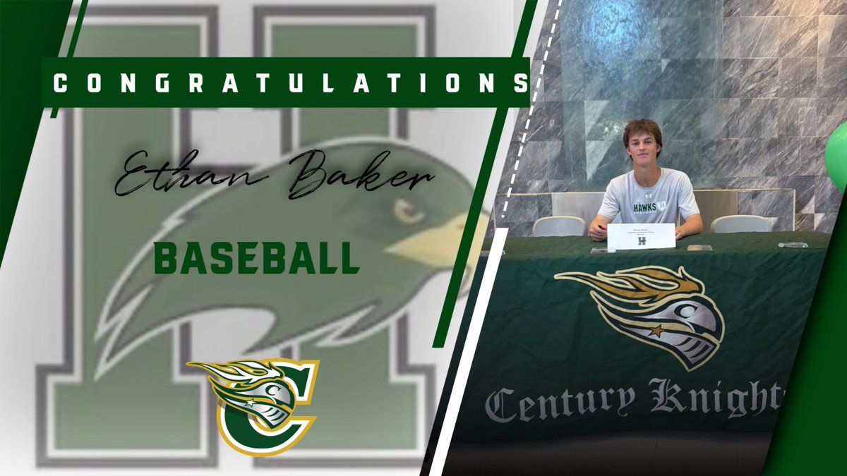 Century_Knights's tweet image. Congratulations, Ethan Baker, who will continue his academic and baseball career at Hagerstown Community College! #GoKnights