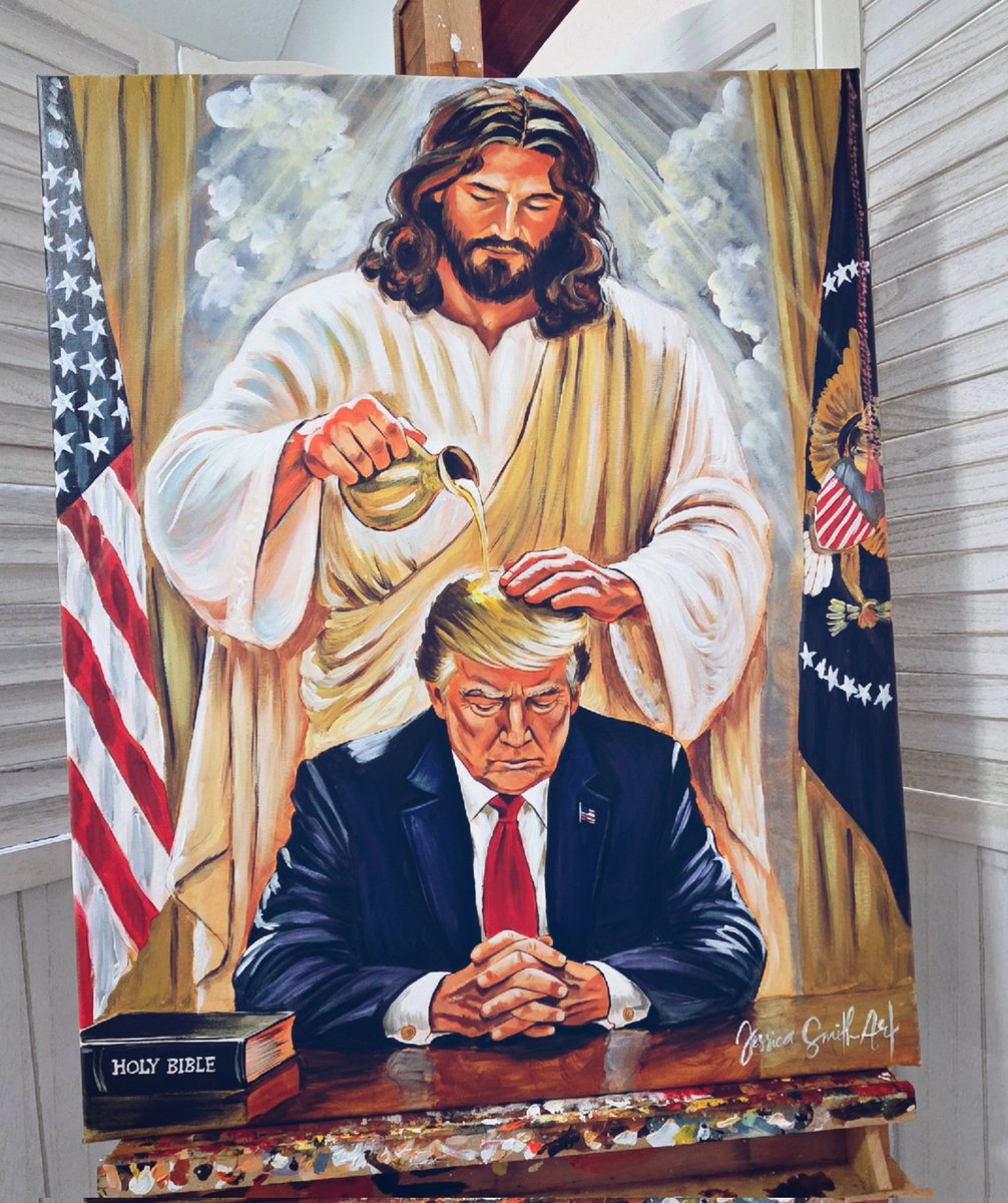 ArtistJSmith's tweet photo. I JUST FINISHED THIS PAINTING! ANOINTED AND APPOINTED FOR SUCH A TIME AS THIS! https://t.co/CACSFZbFrj