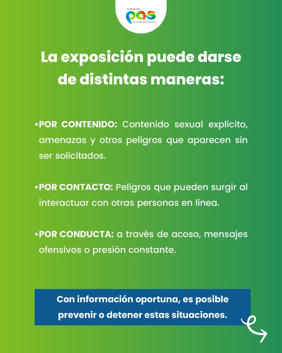 FundacionPAS's tweet photo. La violencia sexual digital puede presentarse de formas que no siempre son evidentes 🧐. Entender cómo ocurre nos permite acompañar mejor y actuar a tiempo ante cualquier señal. 
Ante cualquier situación de Violencia Sexual Infantil, reporta en: https://t.co/tUXPinduLh https://t.co/pFqJD2voCy